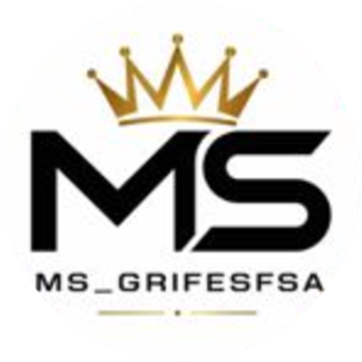 Logo da MS GRIFES: coroa dourada sobre o monograma MS